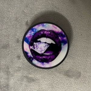 NWT POP Socket Purple Lips w/ Gem